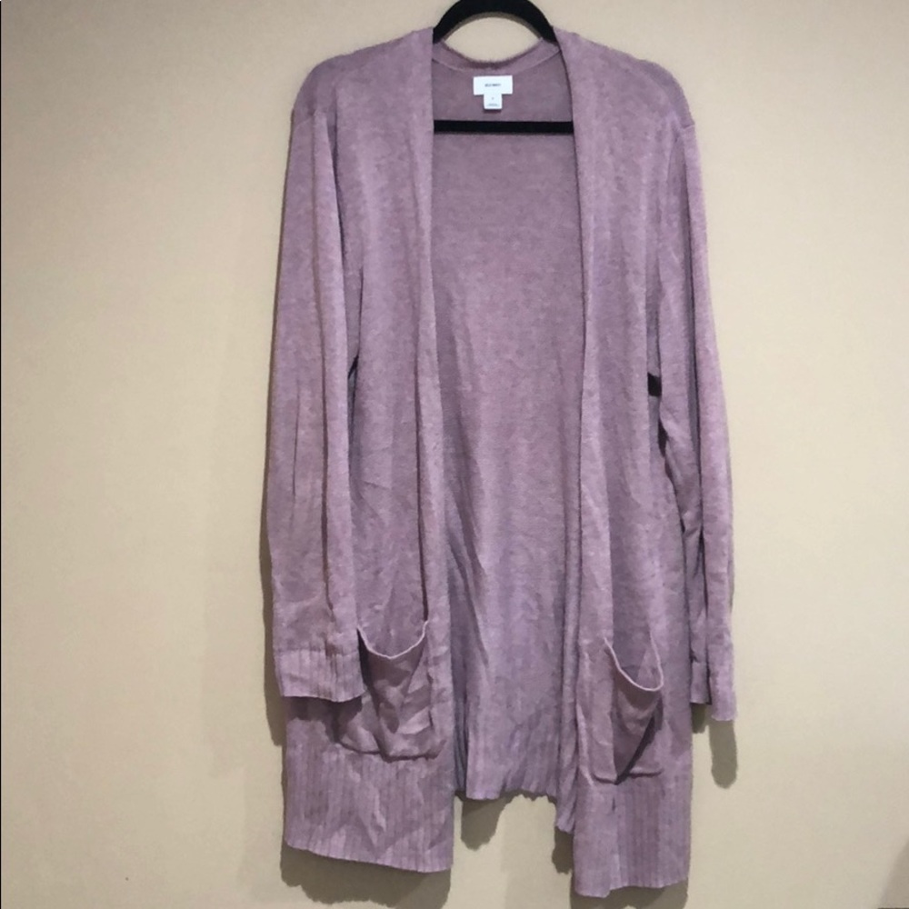 Old Navy Dusty Pink Long Knit Cardigan Sweater